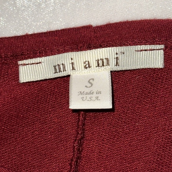 red Miami long sleeve tunic size small (oversized) - Picture 3 of 4